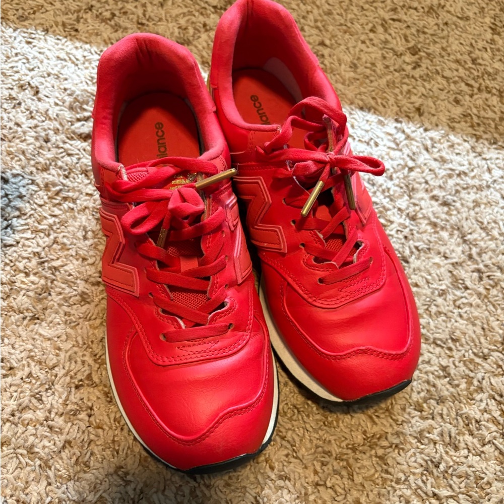 New Balance Bold Red Athletic Shoes